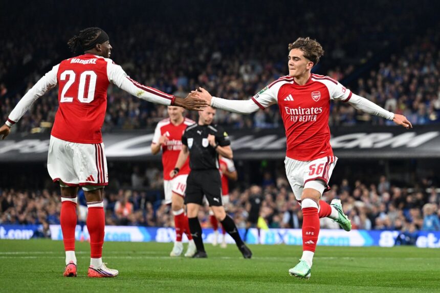 Arsenal's teenage sensation Max Dowman scored twice as the Gunners defeated Ipswich Town 4-2 at Portman Road on Wednesday night to advance to the next round of the Carabao Cup. The 16-year-old opened the scoring in the seventh minute before grabbing his second just two minutes into the second half, producing a composed display that underlined his growing reputation. Dowman, a product of Arsenal's Hale End academy, was the standout performer as Mikel Arteta's side dominated much of the contest. Noni Madueke increased Arsenal's advantage before Mikel Merino made it 4-0 in the 58th minute to put the visitors firmly in control. Ipswich responded through Anis Mehmeti in the 62nd minute, while Chuba Akpom added a late consolation goal in stoppage time, but the hosts were unable to stage a comeback. The victory extends Arsenal's impressive start to the season, with Dowman's two-goal performance emerging as the biggest talking point of the night.