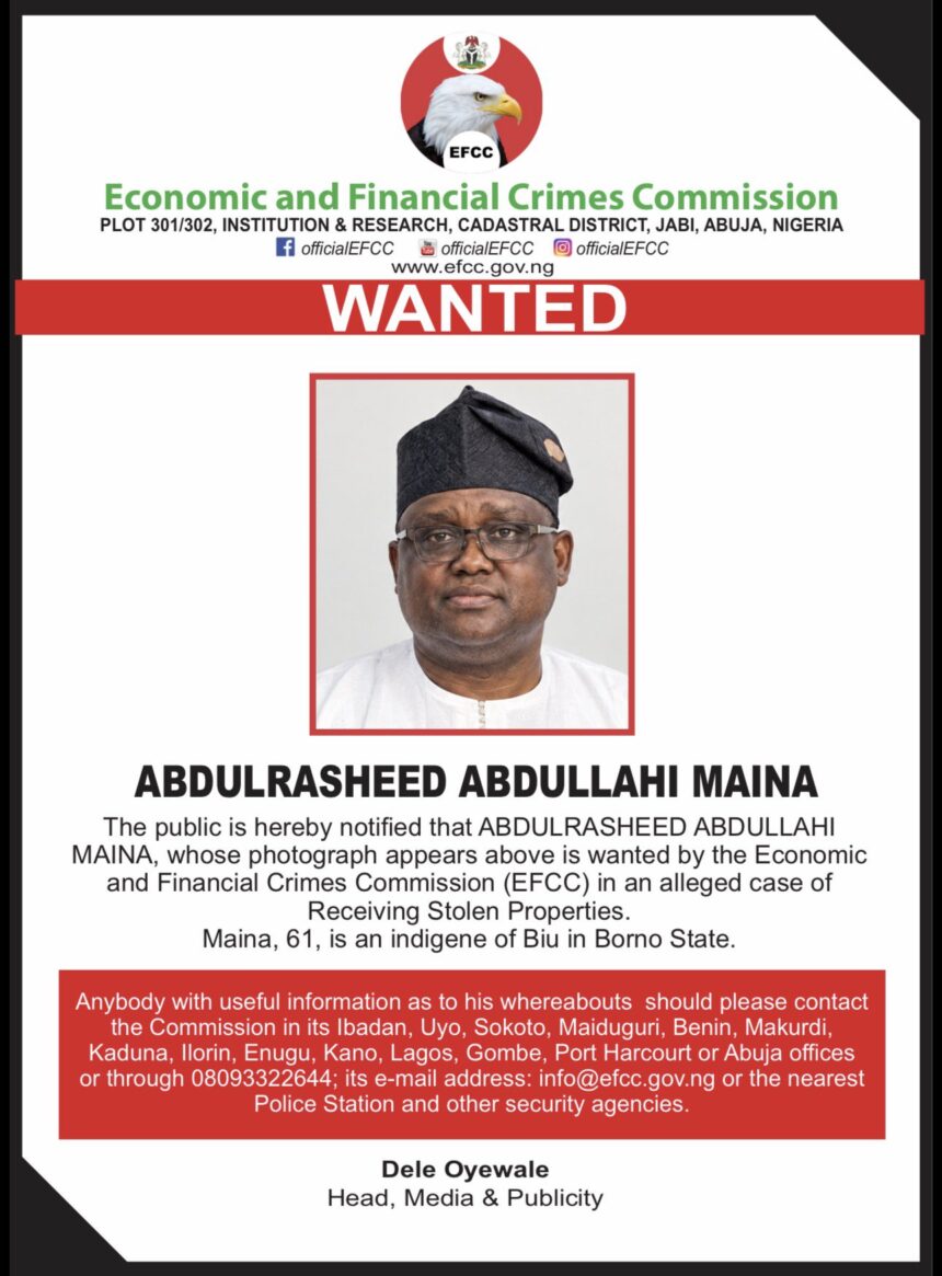 Former Pension Boss Abdulrasheed Maina Declared Wanted By EFCC