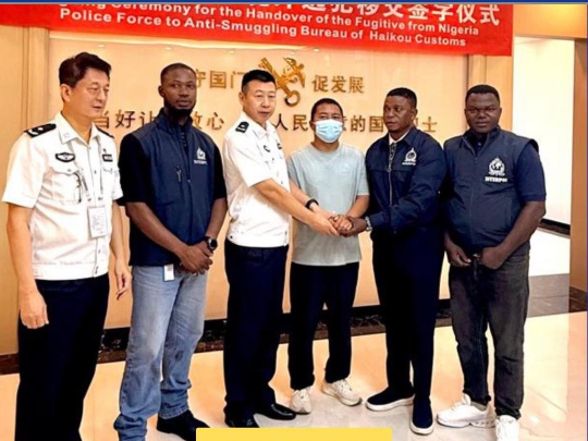 Nigeria Police Force (NPF), through INTERPOL National Central Bureau (NCB), Abuja, has repatriated a Chinese fugitive, Zhang Shijie, to Guangzhou, People’s Republic of China, following his arrest in Nigeria in connection with alleged large-scale smuggling of endangered African Rosewood.