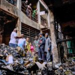 Peter Obi visits Jabi market fire victims