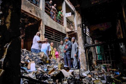 Peter Obi visits Jabi market fire victims