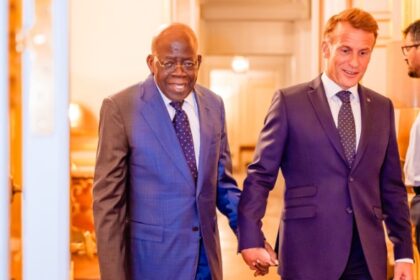 Tinubu in France meets President Emmanuel Macron