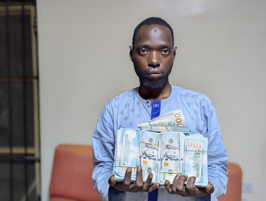 EFCC,  has commenced investigation  of a suspect, Usaini Ibrahim, arrested with  counterfeit currency  totaling $212,200